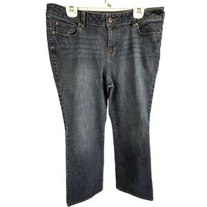 Apt 9 Denim Blue Jeans Size 16 stretch Women's rhinestone pockets